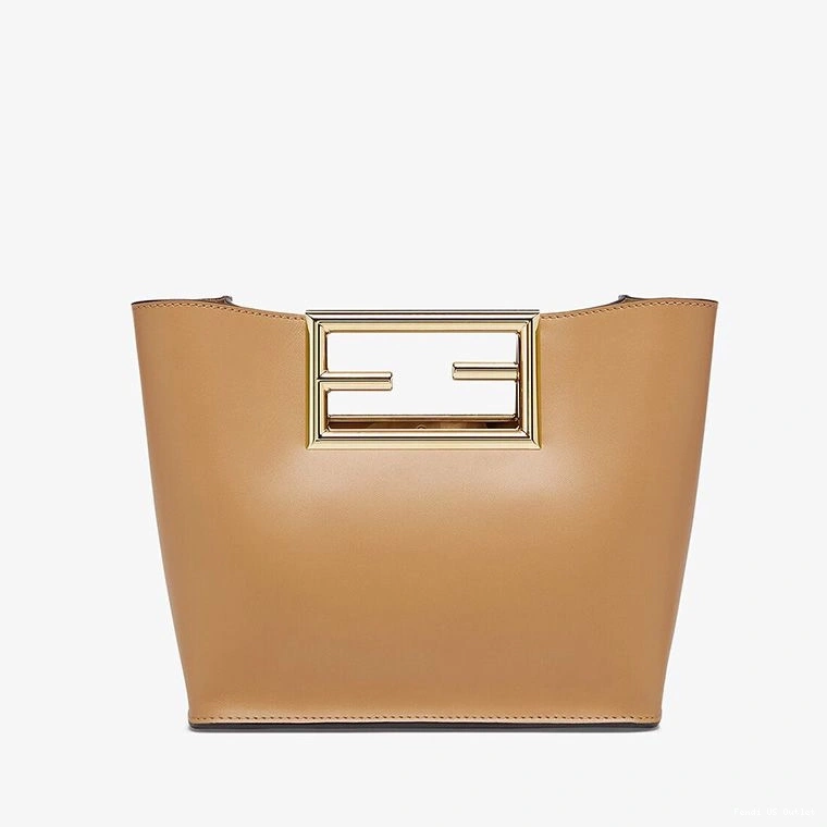 Cheap HOT Small Fendi Leather Way In Bag Apricot Calf 0816
